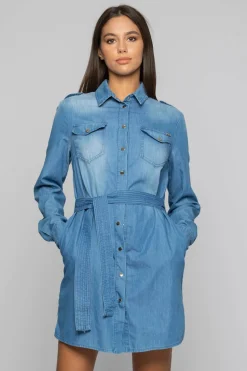 Hot Abito Chemisier in Denim / Donna Abiti|Denim