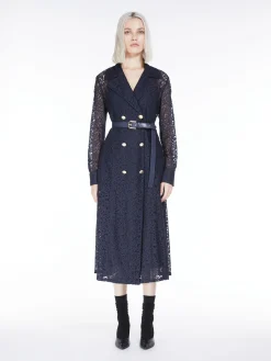 Best Abito Doppiopetto in Pizzo / Blu Donna Abiti
