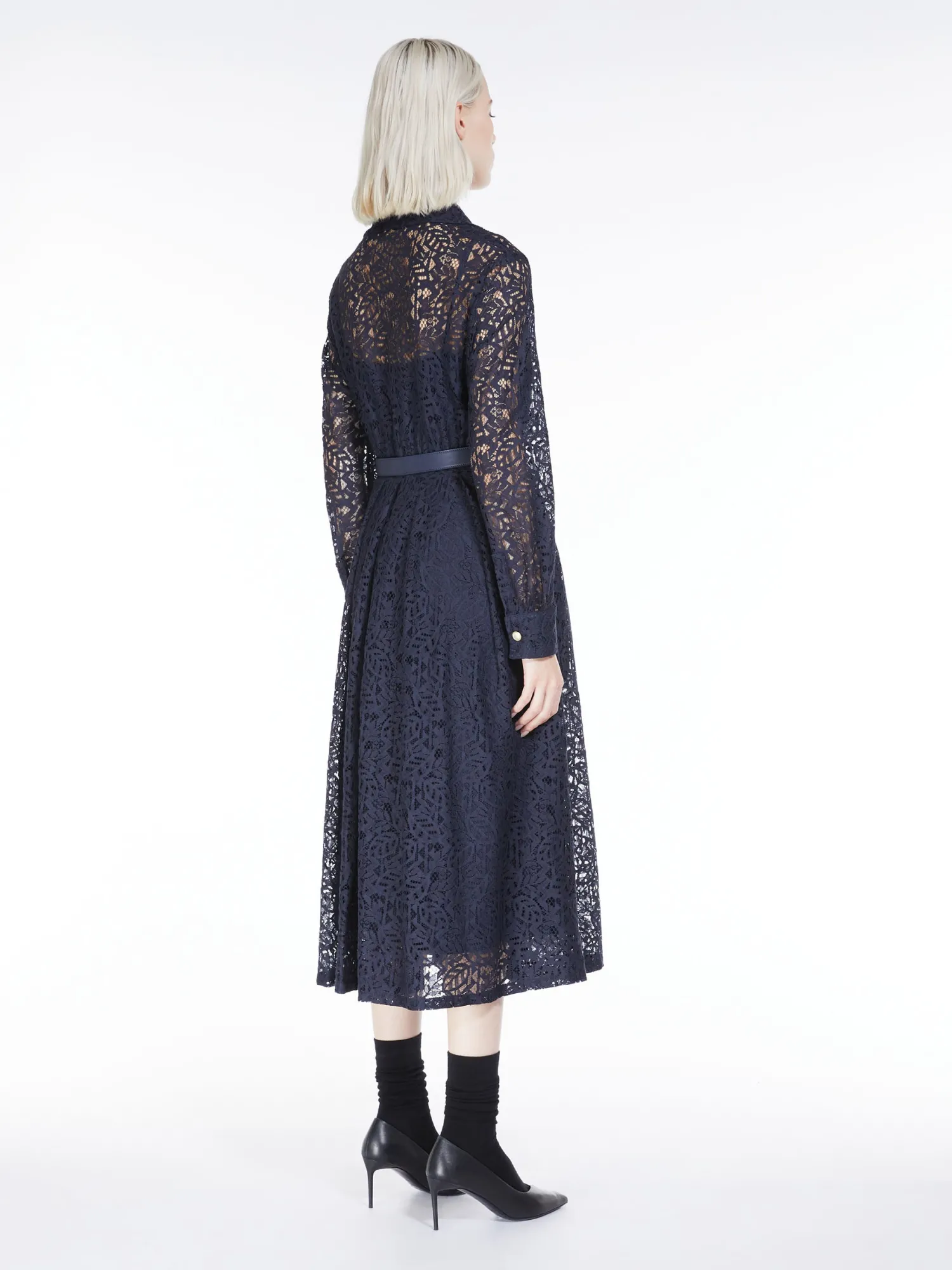 Best Abito Doppiopetto in Pizzo / Blu Donna Abiti