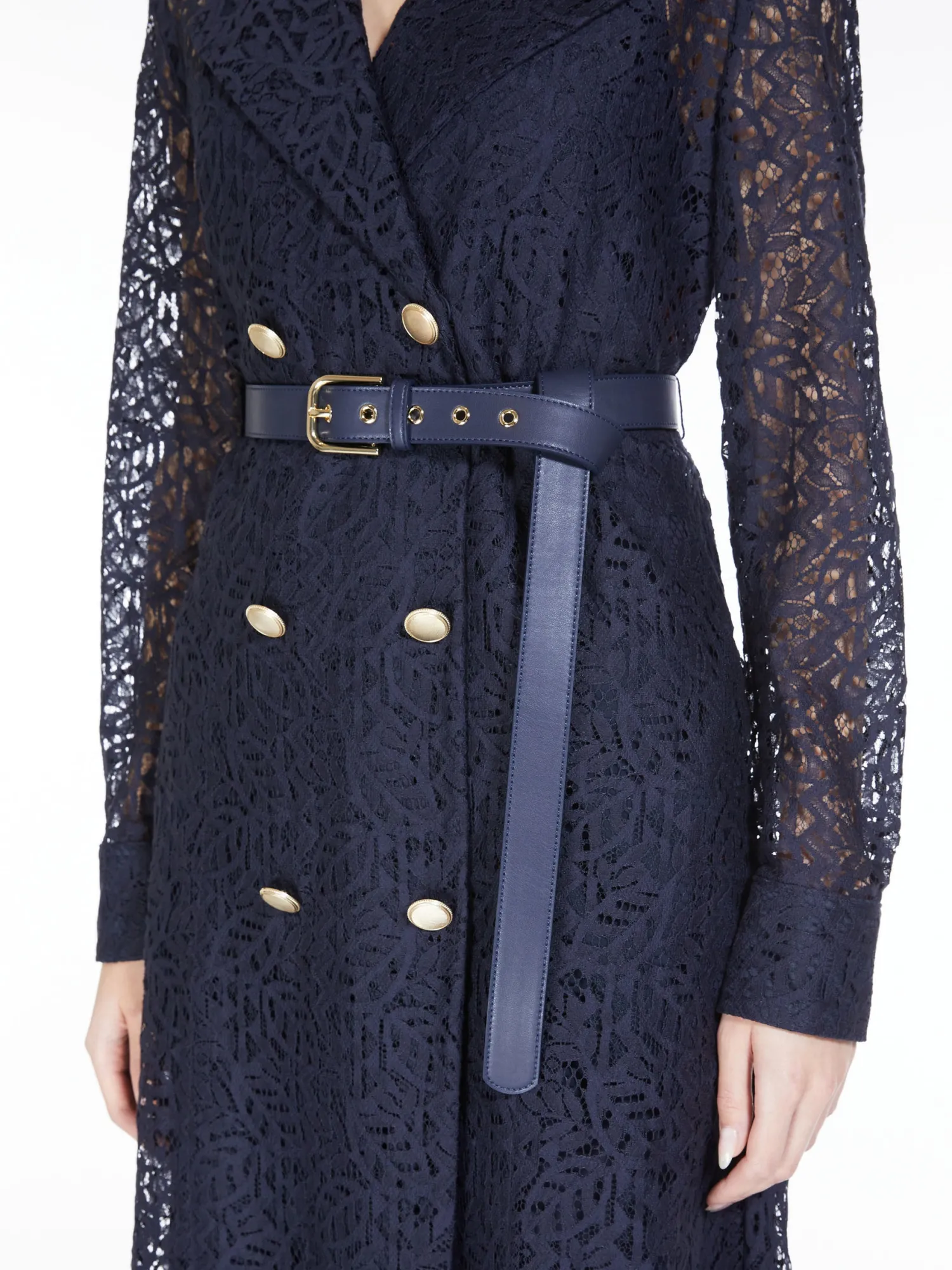Best Abito Doppiopetto in Pizzo / Blu Donna Abiti