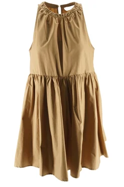 Clearance Abito in Cotone con Balze / Donna Abiti