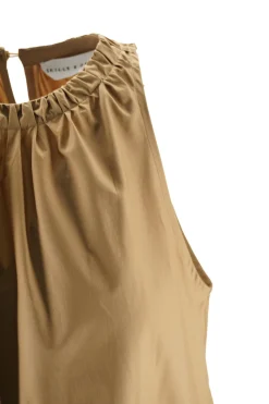 Clearance Abito in Cotone con Balze / Donna Abiti