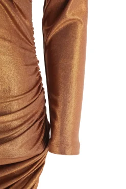 Abito Laminato Corto / Bronzo Donna Abiti