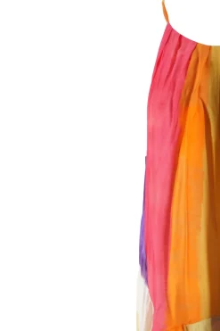 Outlet Abito Lungo a Fantasia con Scollo Americano / Donna Abiti