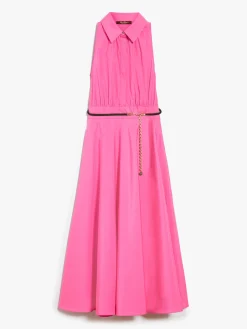 Outlet Abito Polo in Popeline di Cotone / Fucsia Donna Abiti