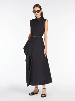 Discount Abito Smanicato in Popeline / Donna Abiti
