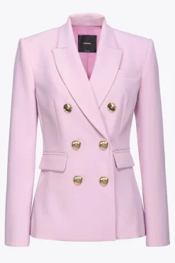 New Blazer Doppiopetto con Bottoni in Metallo / Donna Giacche