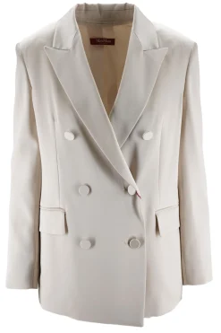 Best Blazer Doppiopetto in Envers Satin / Beige Donna Giacche
