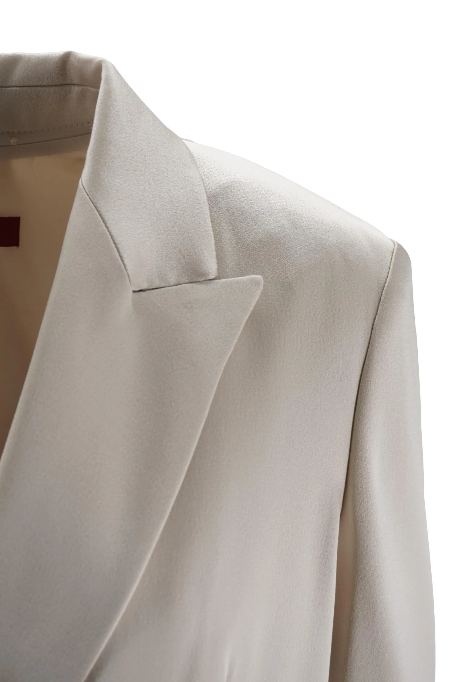 Best Blazer Doppiopetto in Envers Satin / Beige Donna Giacche