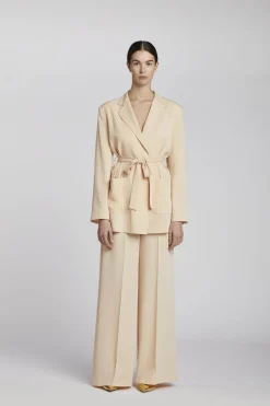 Clearance Blazer Fluido con Allacciatura e Cintura / Donna Giacche