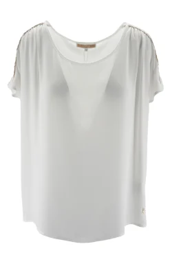 New Blusa con Maniche Corte / Donna Bluse