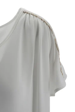 New Blusa con Maniche Corte / Donna Bluse