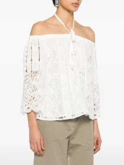 New Blusa con Scollo All'Americana / Donna Bluse