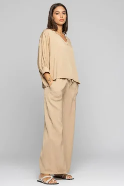 Online Blusa Elegante con Maniche a Sbuffo / Donna Bluse