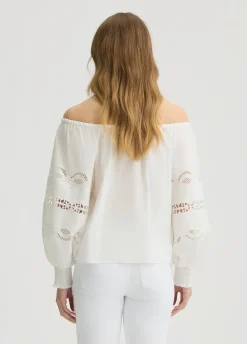 Online Blusa in Cotone con Ricami / Donna Abiti