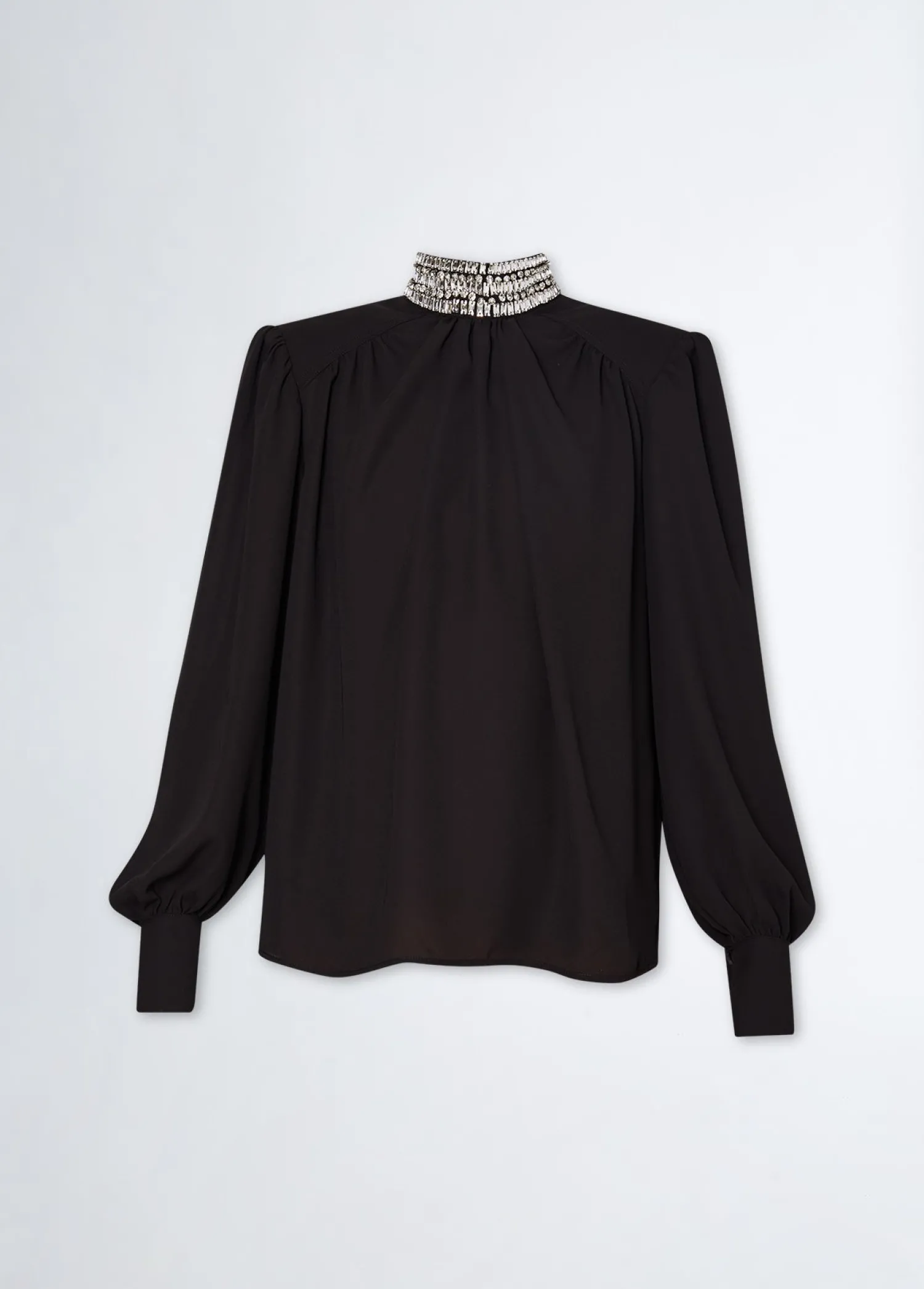 Clearance Blusa in Georgette con Strass / Donna Bluse