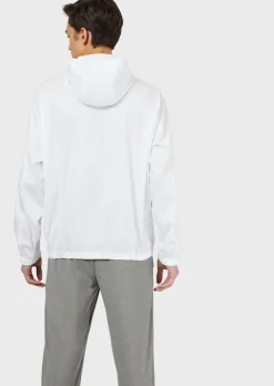Hot Blusa in popeline con stampa logo e cappuccio / Uomo Camicie