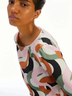 Sale Blusa in Twill a Fantasia / Donna Bluse