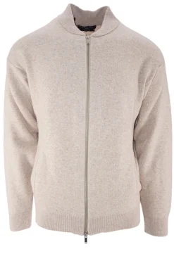 Bomber in Maglia con Zip / Uomo Maglieria