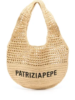 Borsa a Spalla con Logo Ricamato / Donna Borse A Spalla