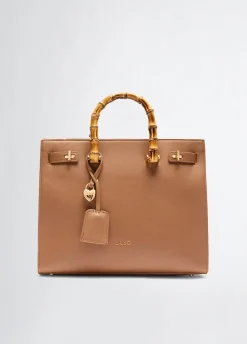 New Borsa con Manici Effetto Bamboo / Donna Borse A Tracolla