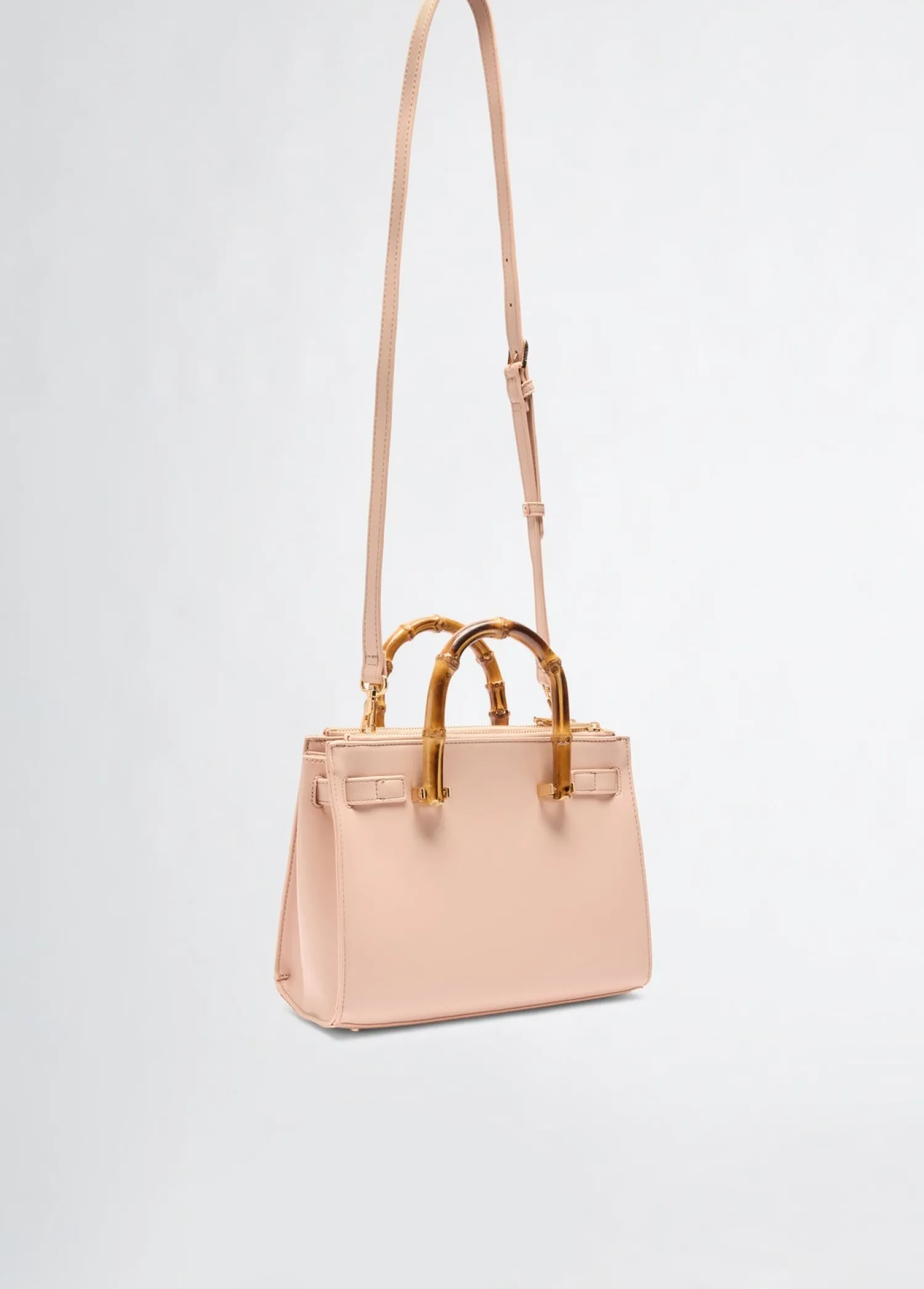 Clearance Borsa con Manici Effetto Bamboo / Donna Borse A Tracolla