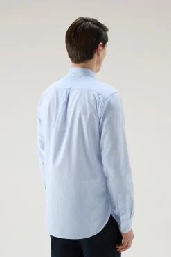 Sale Camicia a Righe in Misto Lino e Cotone / Uomo Camicie