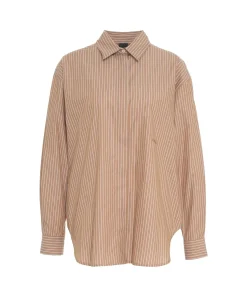 Online Camicia Bidport Oversize in Popeline a Righe / Donna Camicie