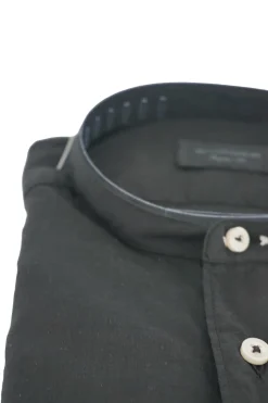 Hot Camicia con Collo alla Coreana in Mussola di Cotone / Uomo Camicie