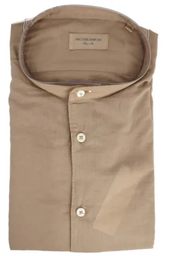 Discount Camicia con Collo alla Coreana in Mussola di Cotone / Uomo Camicie