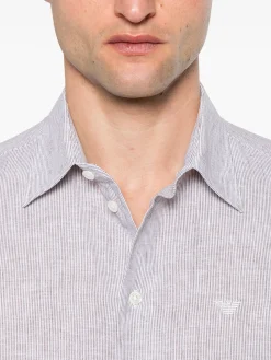 Best Camicia con Fantasia a Righe / Uomo Camicie