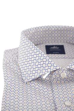 Online Camicia con Fantasia Tailor Fit / Bianco Uomo Camicie