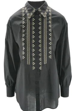 Online Camicia con Ricami a Contrasto / Donna Camicie