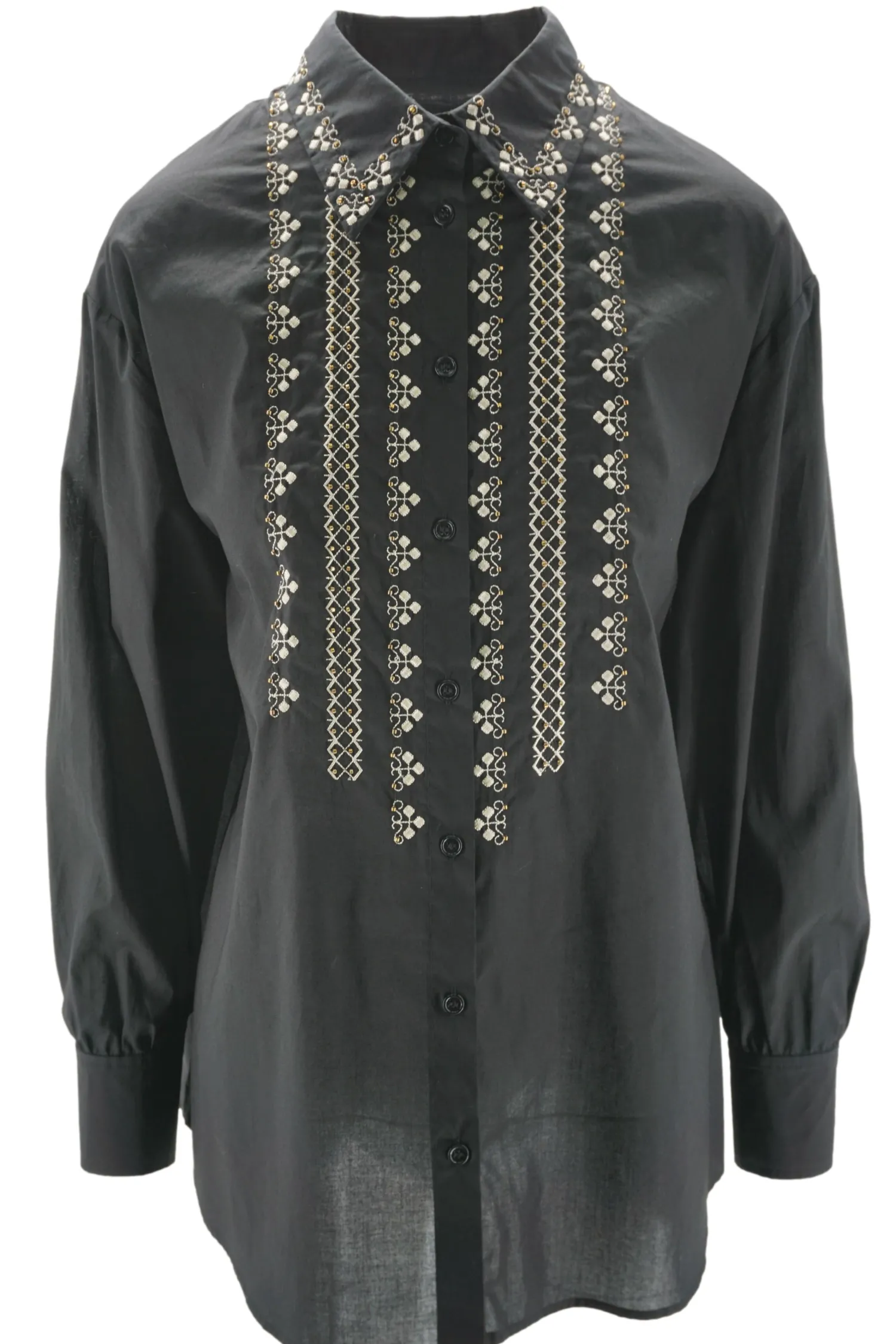 Online Camicia con Ricami a Contrasto / Donna Camicie
