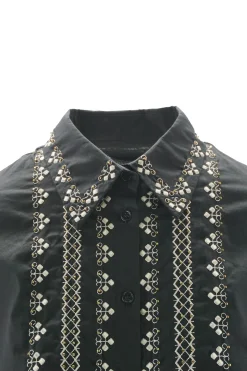 Online Camicia con Ricami a Contrasto / Donna Camicie