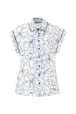 Clearance Camicia in Cotone con Fantasia / Donna Camicie