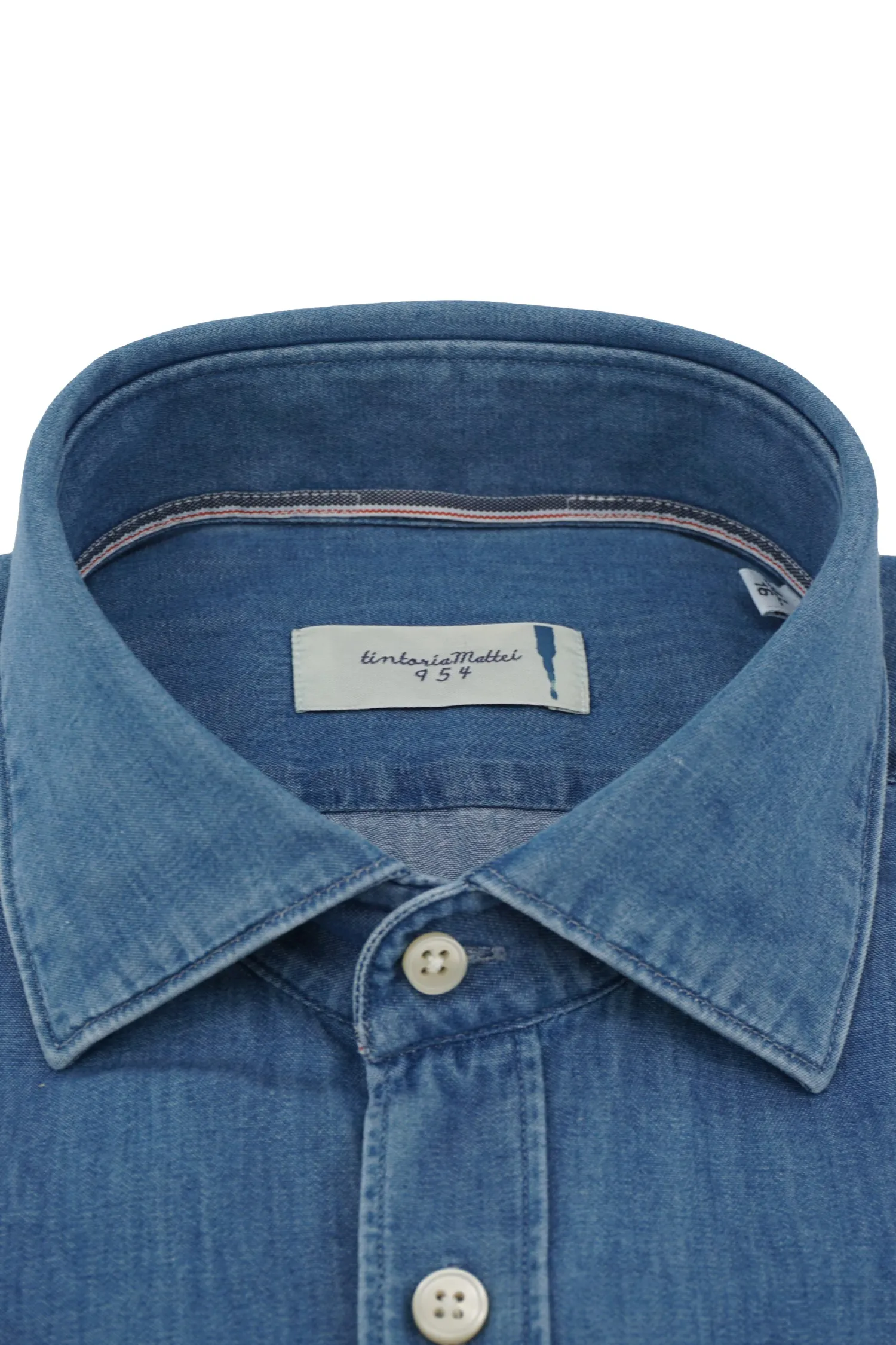 Outlet Camicia in Denim di Cotone / Uomo Camicie