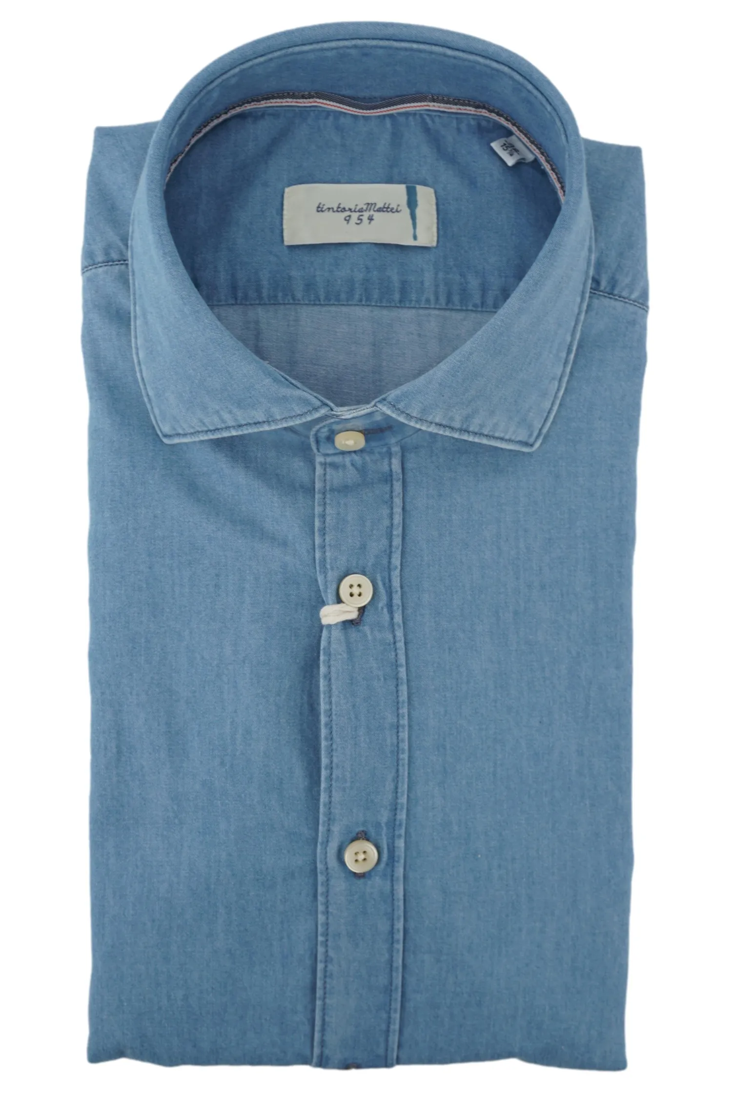 Hot Camicia in Denim di Cotone / Uomo Camicie