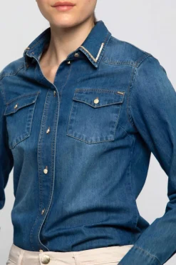 Online Camicia in Denim / Donna Denim|Camicie