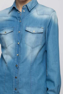 Sale Camicia in Denim / Donna Denim|Camicie