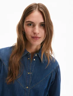 Discount Camicia in Denim Leggero / Donna Denim|Camicie