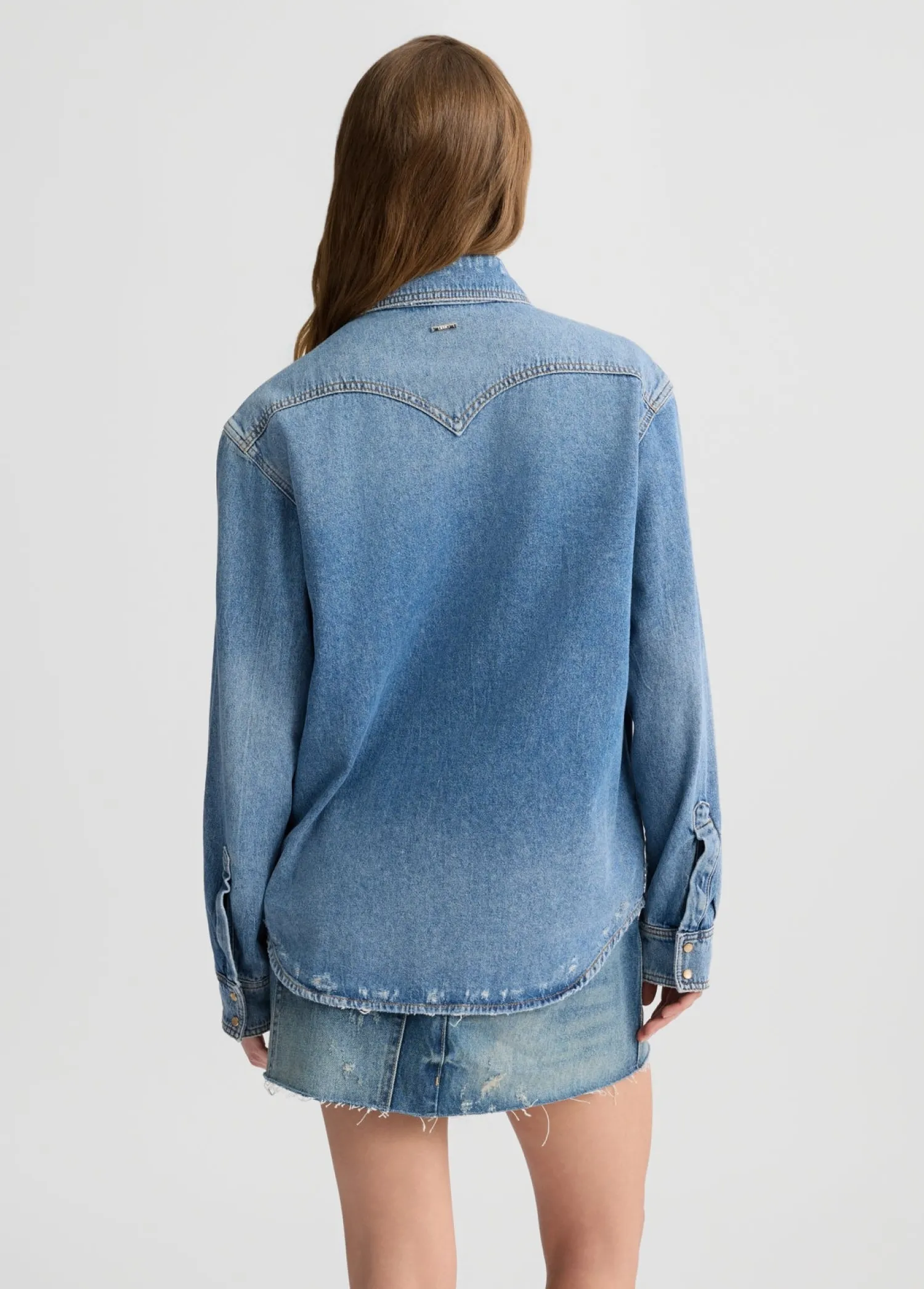 Outlet Camicia in Denim Overfit / Donna Denim|Camicie