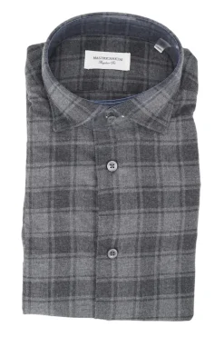 Online Camicia in Flanella a Fantasia Mastricamiciai / Grigio Uomo Camicie