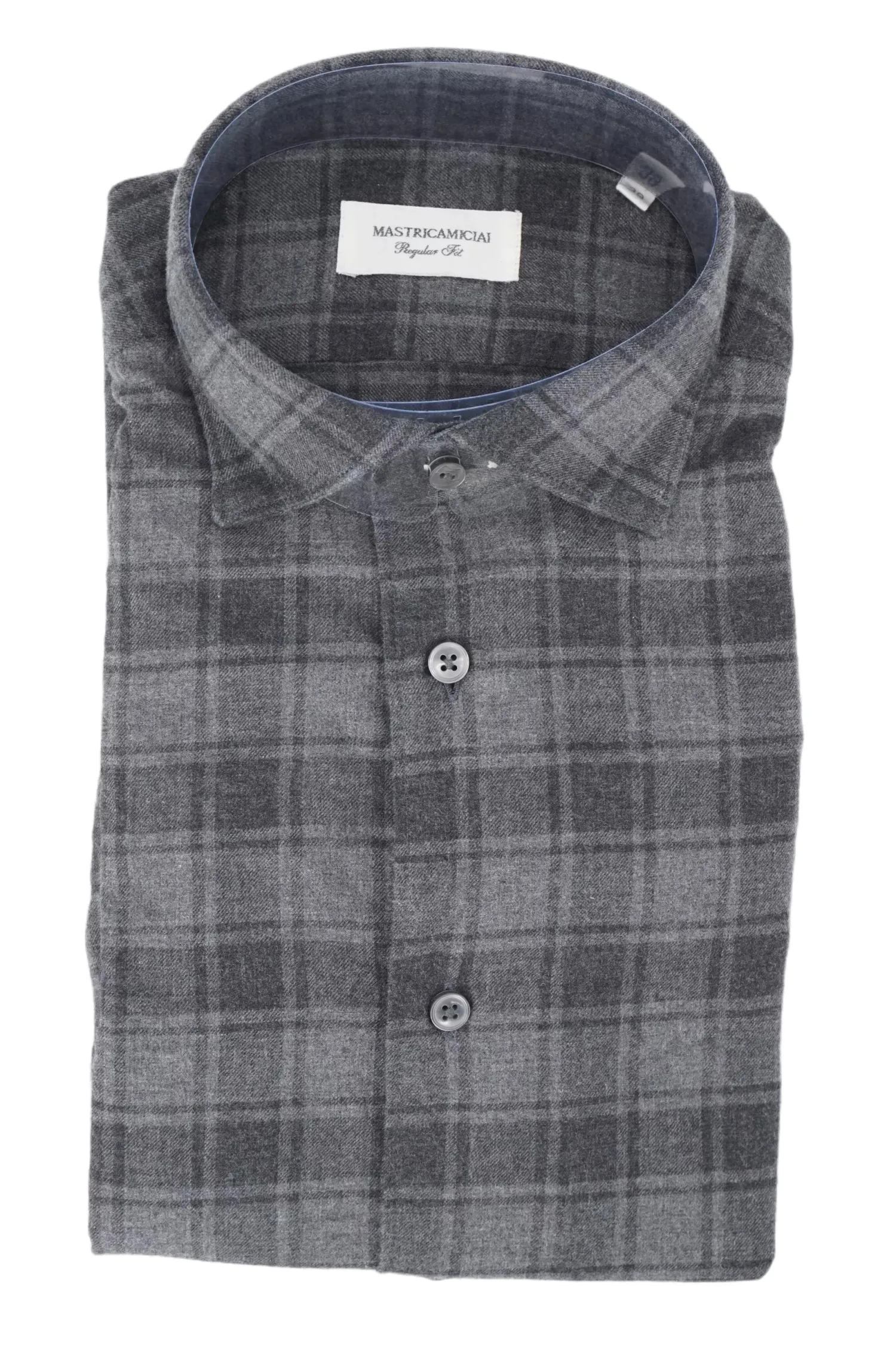 Online Camicia in Flanella a Fantasia Mastricamiciai / Grigio Uomo Camicie