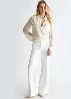 New Camicia in Georgette / Beige Donna Camicie