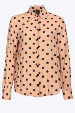 Clearance Camicia in Georgette di Viscosa con Stampa / Donna Camicie