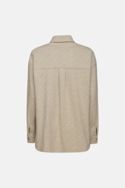 Sale Camicia in Jersey Jacquard / Beige Donna Camicie