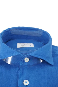 Outlet Camicia in Lino con Collo Morbido / Uomo Camicie