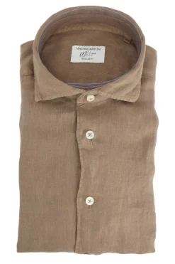 Best Camicia in Lino con Collo Morbido / Uomo Camicie