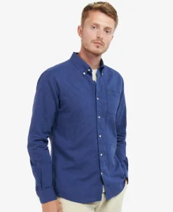 Outlet Camicia in Misto Lino con Taschino / Uomo Camicie